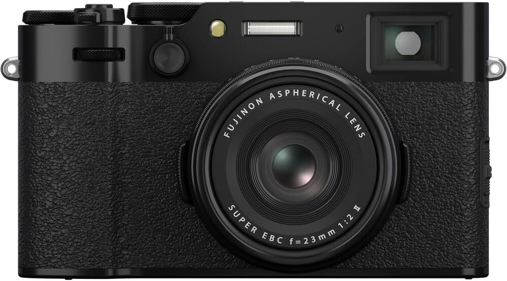 FUJIFILM X100VI Digital Camera (Black) (16821913) + 64GB Card + Card Reader + Battery + Charger + Photo Software + Carrying Case + Flex Tripod + Memory Card Wallet + Cleaning Kit + Cap Keeper Bundle