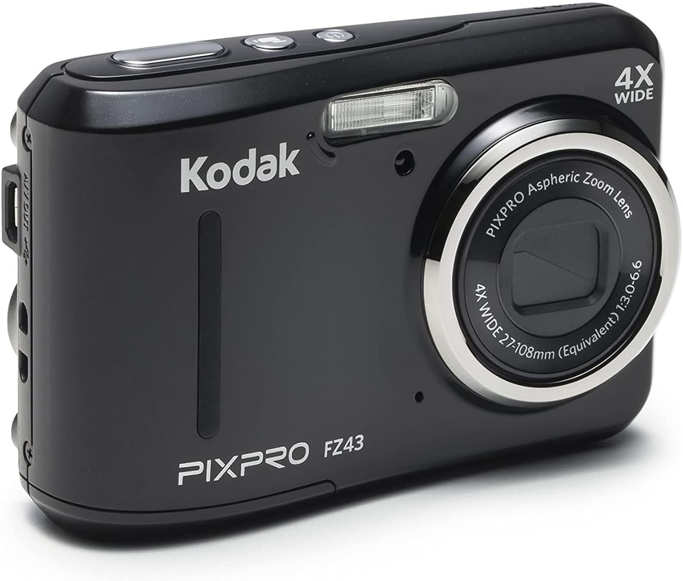 Kodak PIXPRO FZ45 Friendly Zoom Digital Camera (Black) Bundle with Photography Cleaning Kit, Camera Case, 32GB Memory Card and High-Performance Ultra Alkaline AA Batteries (20-Pack) (8 Items)