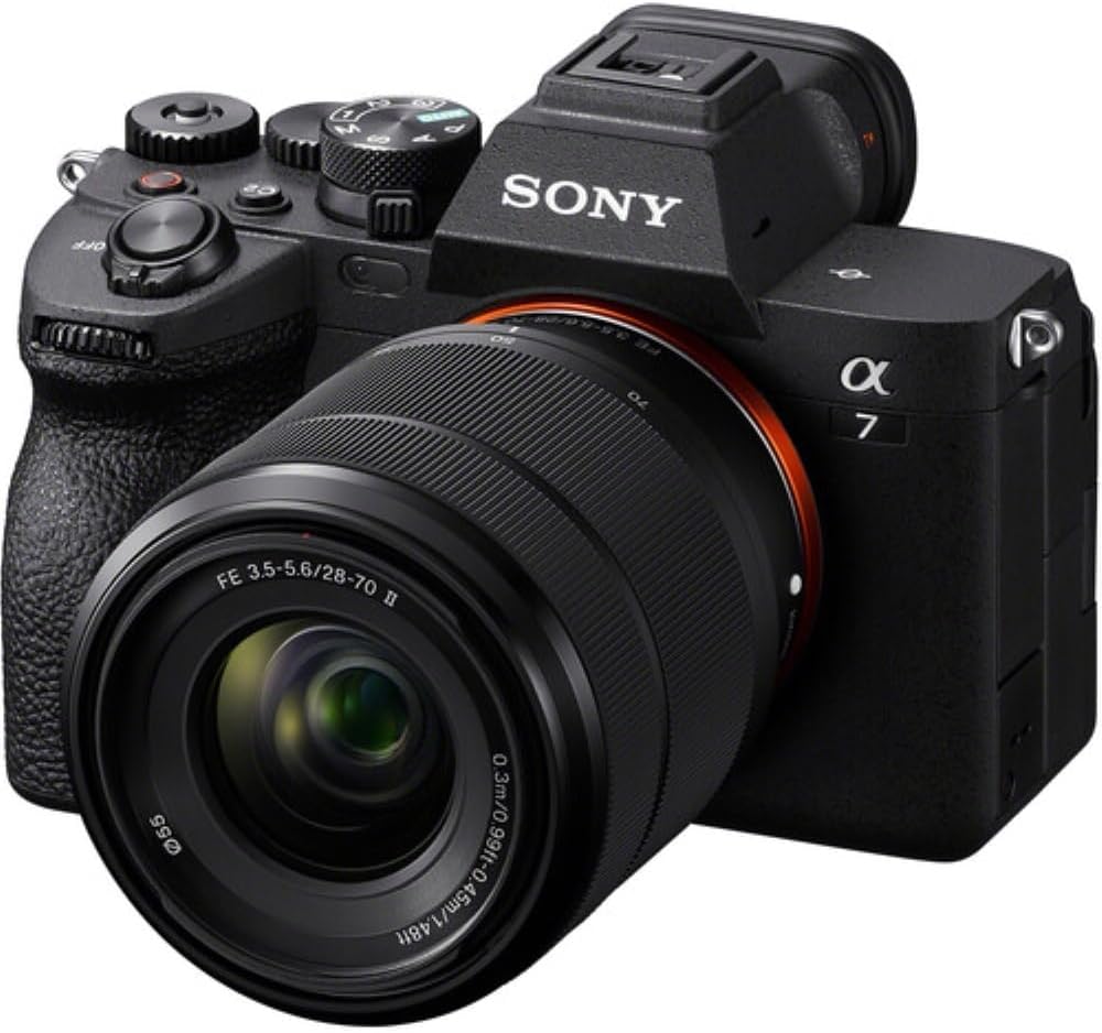 Sony a7 IV Mirrorless Camera with 28-70mm f/3.5-5.6 II Lens Bundle with 128GB Card + Corel Photo Bundle + UV Filter + Extra Battery + Battery Charger + Deluxe Cleaning Kit + Camera Bag (13 Items)