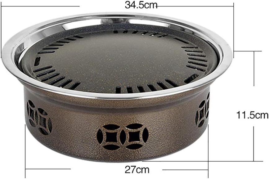 BBQ Barbeque Barbecue Grill,Korean Charcoal Smoke-Free Barbecue Grill,Uniform Heating,Outdoor Portable Barbecue Grill,3 Styles (Color : C)