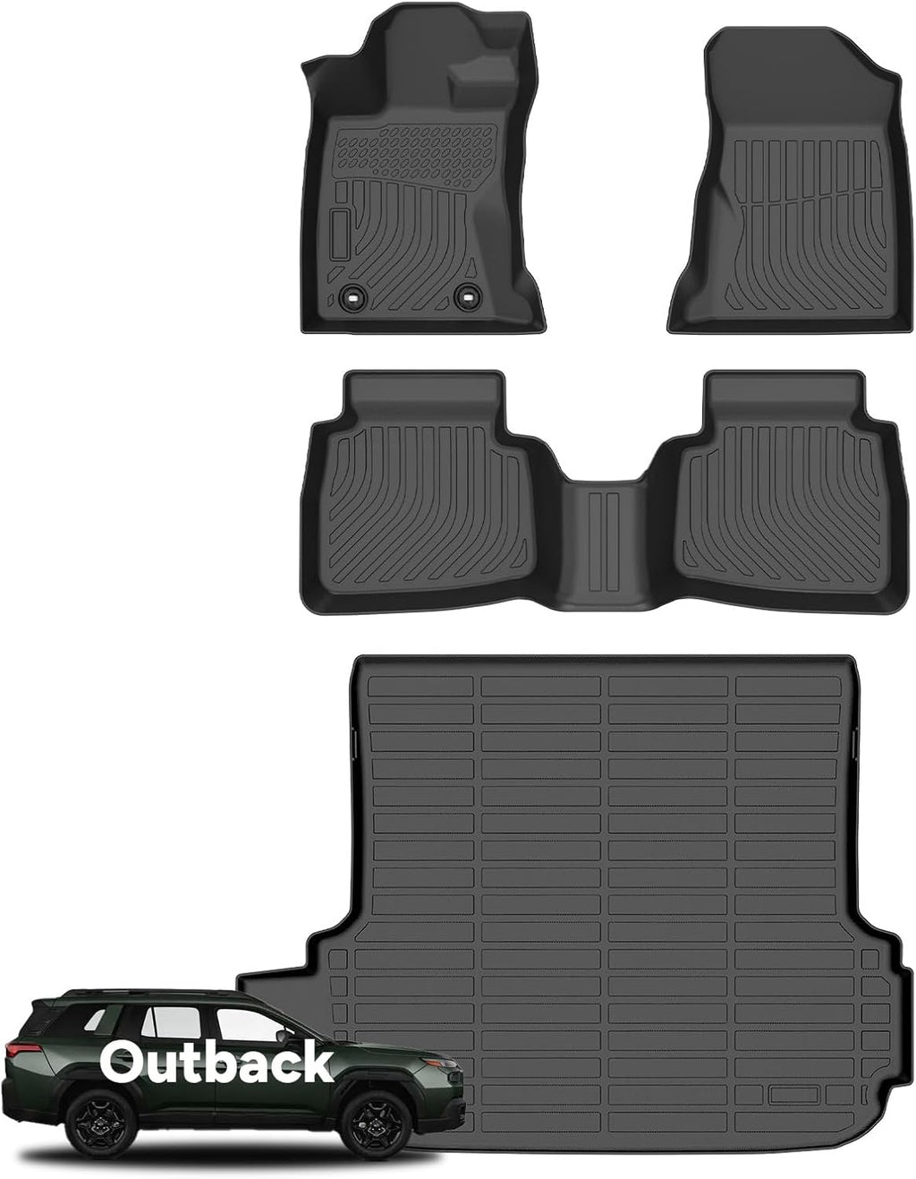 Wayhigh® Floor Mats & Cargo Liner for Subaru Outback 2026, All Weather TPE Car Mats Waterproof Heavy Duty Floor Liners, Floor Mats Custom Fit for Outback Accessories