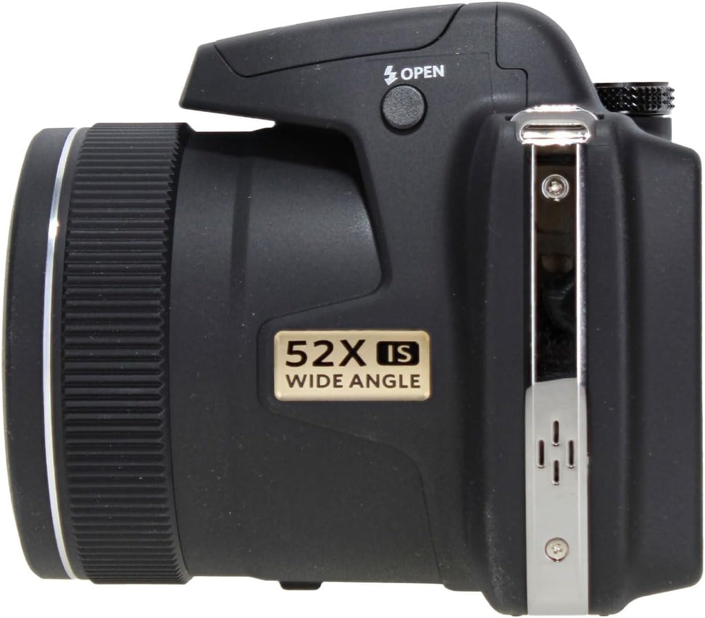 Kodak PIXPRO Astro Zoom AZ528 16MP Vlogging Digital Camera (Black) with 52x Optical Zoom 24mm Wide Angle Lens Bundle Including 64GB Memory Card + Vlogger Tripod + Lens Cleaning Ki + More Accessories