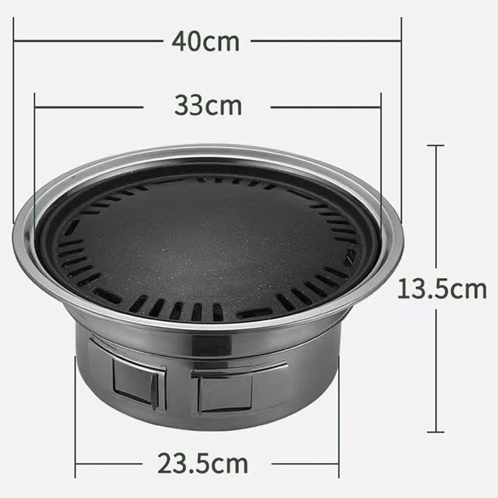 Korean BBQ Grill, Adjustable Air Vent Design, Thickened Non-Stick Grill Plate, Perfect for Family Gatherings, Suitable for 3-4 People
