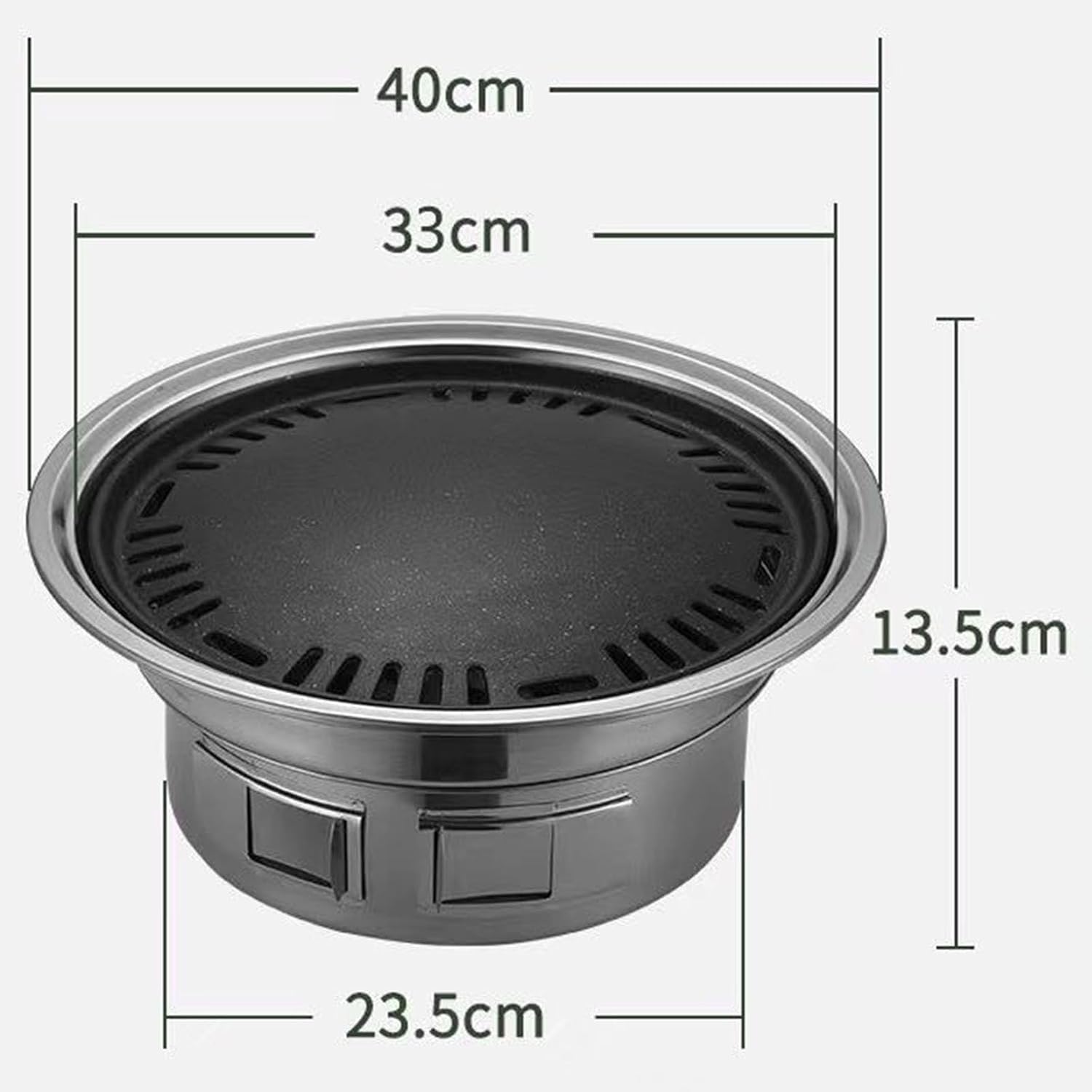 Korean BBQ Grill, Adjustable Air Vent Design, Thickened Non-Stick Grill Plate, Perfect for Family Gatherings, Suitable for 3-4 People