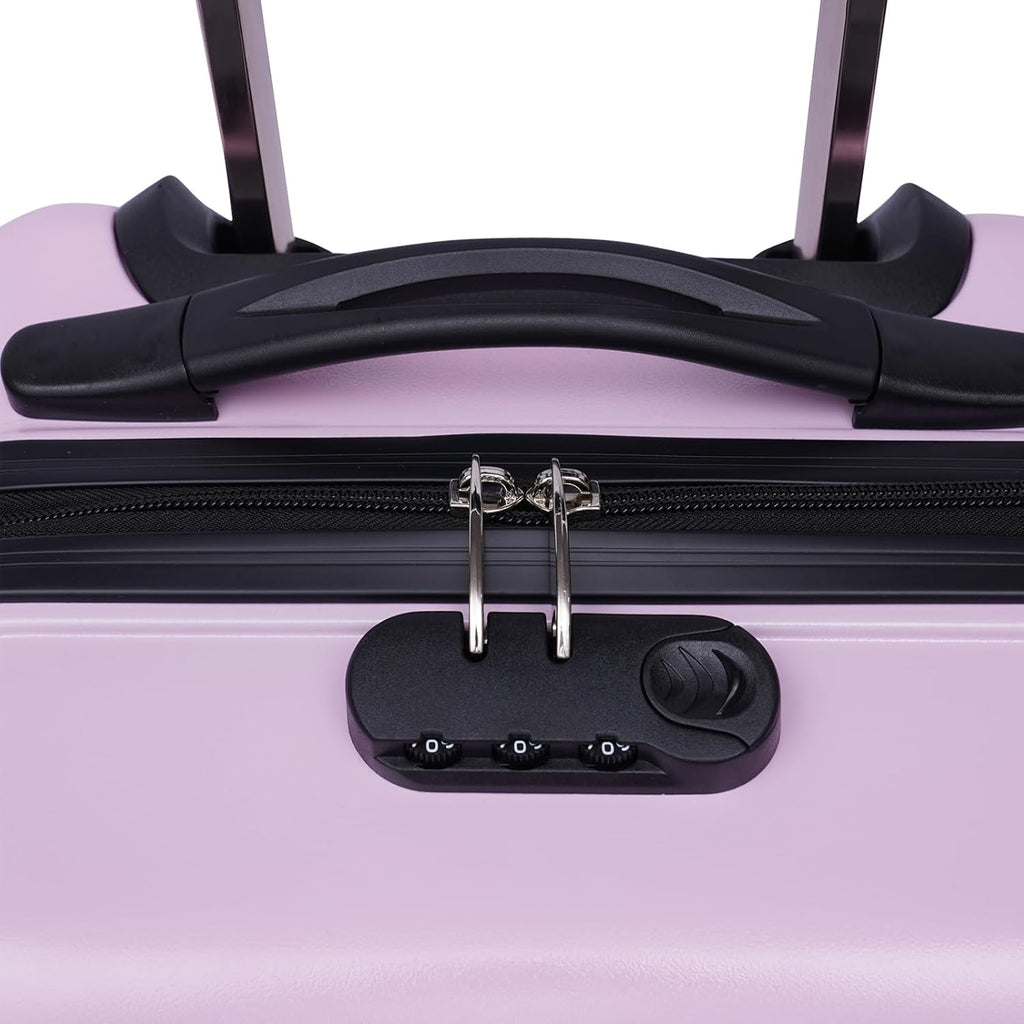 24' Kids Ride On Suitcase with Wheels & Safety Belt, Ride-On Suitcase with DIY Stickers & with Password Lock, Suitcase for Boys & Girls Ages 4-12 Years (Pink)