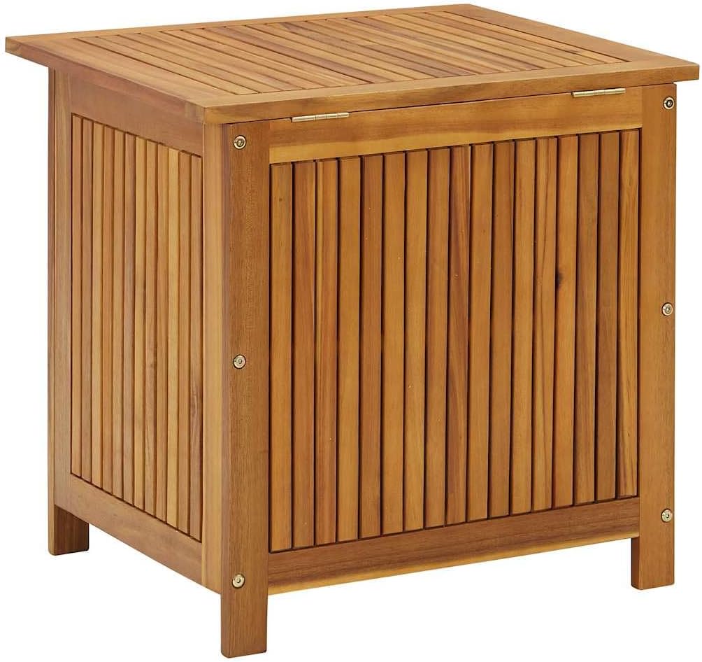 vidaXL Outdoor Storage Box, Deck Box with Lid, Patio Cabinet, Storage Chest for Outdoor Cushions Throw Pillows Garden Tools, Solid Wood Acacia