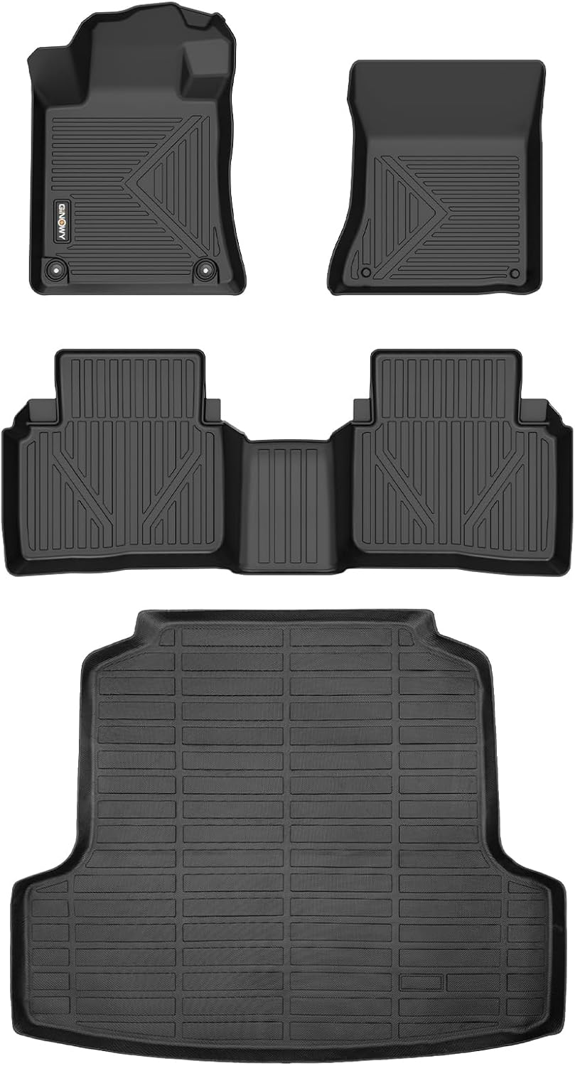 GINOWY-Floor Mats & Cargo Liner for Nissan Altima 2019-2026, TPE Altima All Weather Car Floor Mat, Rubber Mats for Nissan Altima Accessories