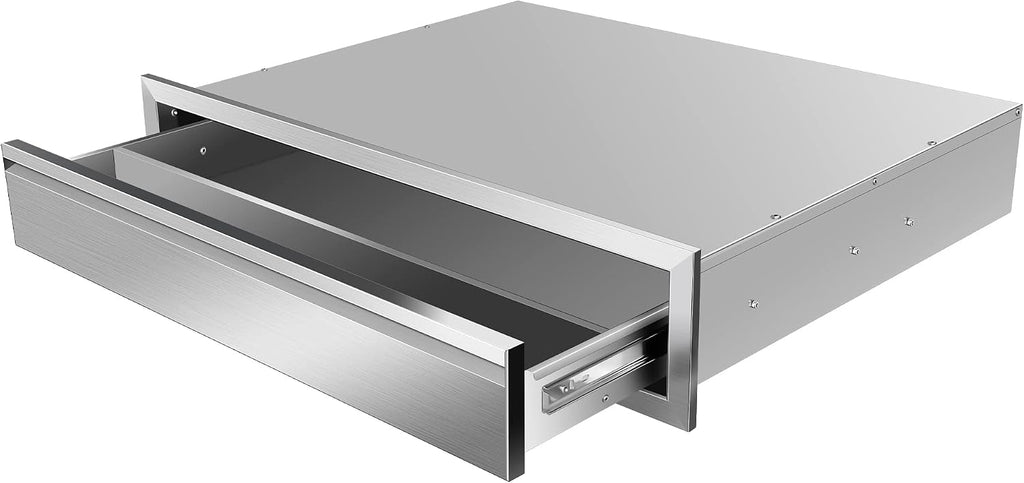 Outdoor Kitchen Drawers, 30W x 6.5H x 23D Inch Stainless Steel Flush Mount BBQ Single Drawer for Outdoor Kitchen Island, or Patio Grill Station