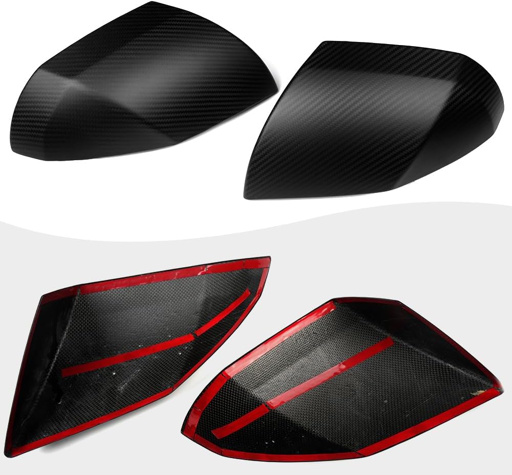 Jogon Dry Carbon Fiber Rearview Mirror Cover Trim for Hyundai Ioniq 5 N SEL 2021 2022 2023 2024 2025 Side View Mirror Cap Shell (Matte Carbon)