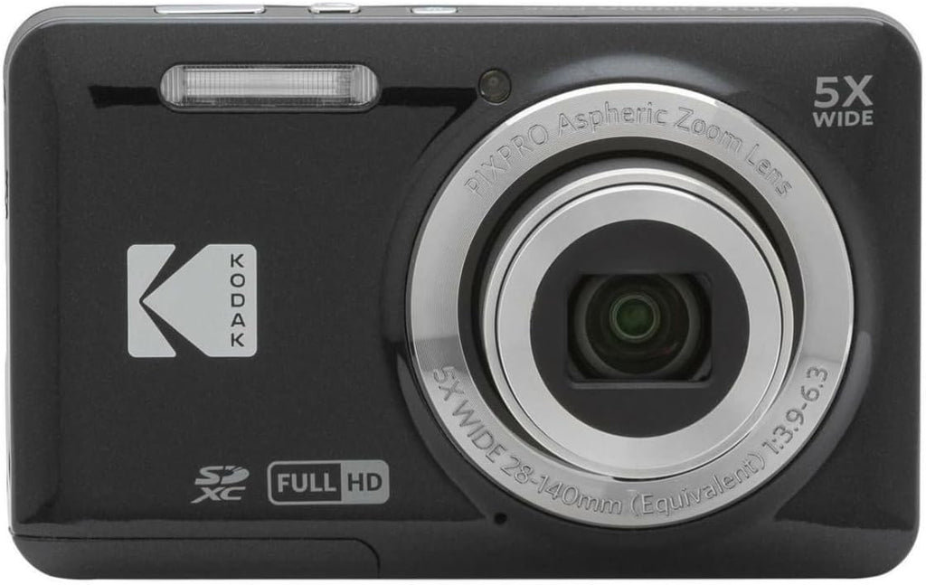 Kodak PIXPRO Friendly Zoom FZ55 Digital Camera (Black) Bundle with Camera Case, 32GB Class 10 UHS-I U1 SDHC Memory Card and USB 2.0 Card Reader (4 Items)