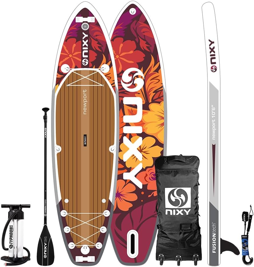 NIXY G5 Newport 10'6' x 32' Inflatable Paddle Board | High-Performance, Durable, and Lightweight SUP for All Skill Levels | Welded Seams | 300 lbs. Capacity