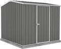 Absco Premier Storage Sheds, 7'x7' Metal Garage, DIY Backyard Shed, Utility Tool Storage, Weather & Wind Resistant Aluminum Panels & Steel Frame, Maintenance-Free, 12 Year Warranty, Woodland Gray