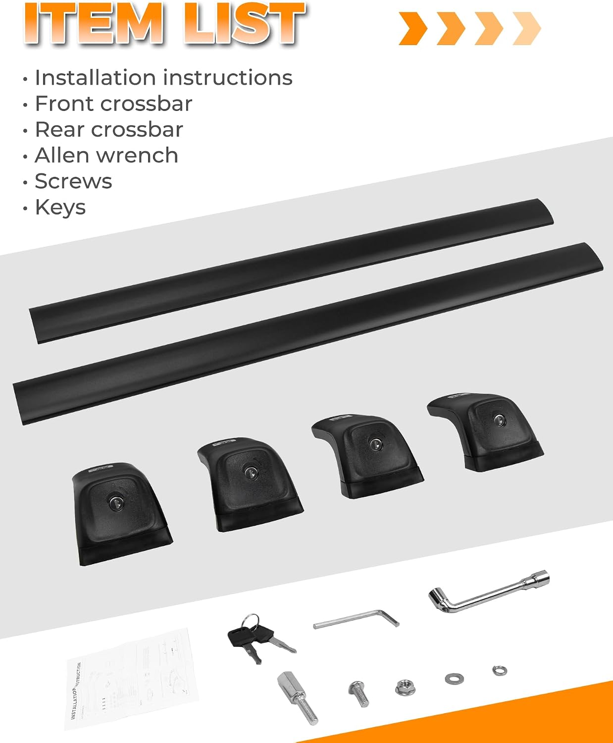 Upgraded 260 LBS Roof Rack Cross Bars Fit for 2011-2021 Jeep Grand Cherokee Luggage Cargo Carrier Crossbars Accessories