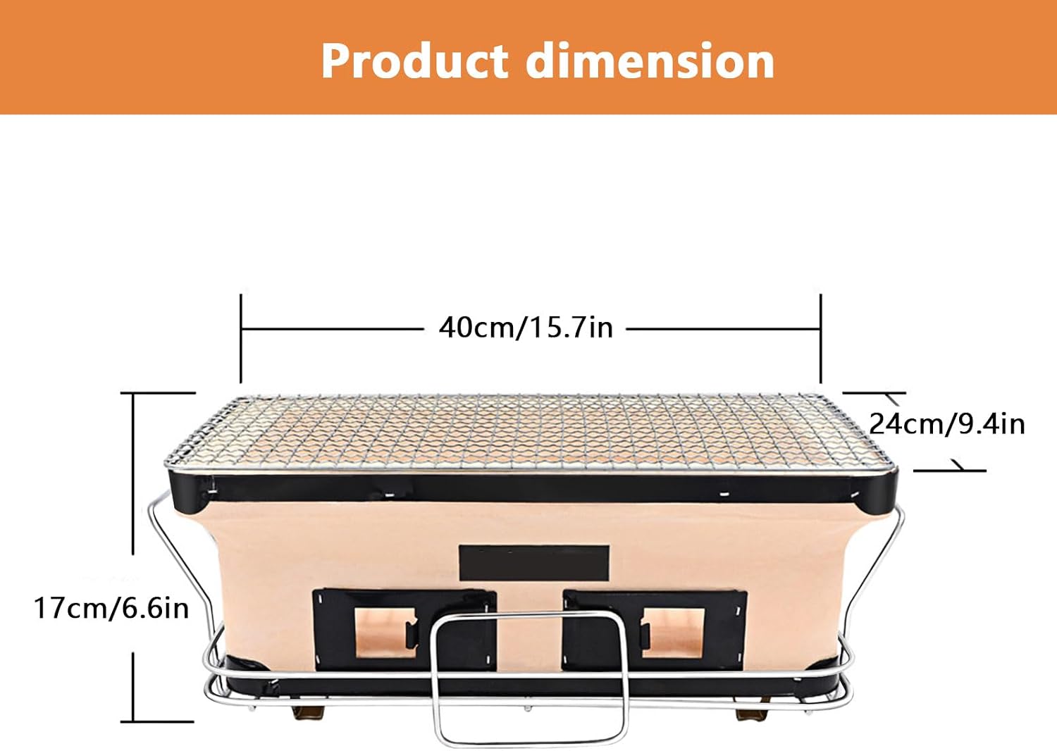 AIZYR Japanese Yakiniku Grill Clay Tabletop BBQ Grill, Charcoal Stove Korean Barbecue Grill, Household Charcoal Gril for Home Outdoor Camping Traveling