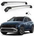 Lockable Roof Rack Cross Bars Compatible with Hyundai Tucson 2022 2023 2024 2025 SEL SEL Premium Limited（with roof Rails） Luggage Cargo Carrier Anti-Theft Metal Roof Rack Cross Rails Silver Black