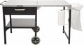 Cuisinart Prep 'n Cook Outdoor Table and Grill Stand, Stainless Steel Folding Table with Wheels, 48' x 24' Prep Station for Home BBQ, Tailgates, Cookouts
