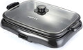 Indoor Korean Barbecue Grill Portable Electric Grill, Barbecue Hot Pot Grilled Fish Oven Electric Baking Tray Commercial Rectangular Household Split Grilled Fish Plate Multi-function Smokeless Special