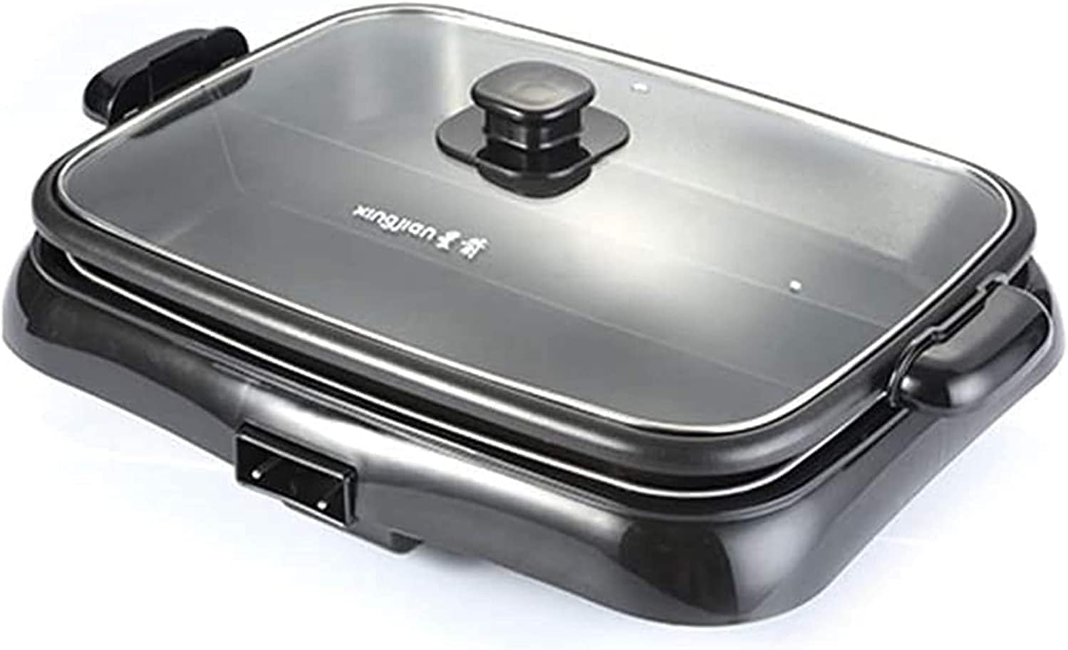 Indoor Korean Barbecue Grill Portable Electric Grill, Barbecue Hot Pot Grilled Fish Oven Electric Baking Tray Commercial Rectangular Household Split Grilled Fish Plate Multi-function Smokeless Special