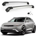 Lockable Roof Rack Cross Bars Compatible with Hyundai Ioniq 5 2022 2023 2024 2025 SEL XRT Limited（with roof Rails） Luggage Cargo Carrier Anti-Theft Metal Roof Rack Cross Rails 240lbs Silver Black