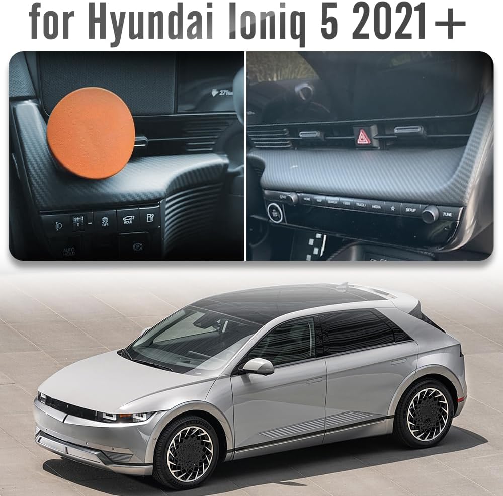 Genuine Carbon Fiber Center Consoles Dashboard Trin for Hyundai Ioniq 5 N Line N NE Limited XRT SEL Long Range 2022 2023 2024 2025 (Matte Carbon)