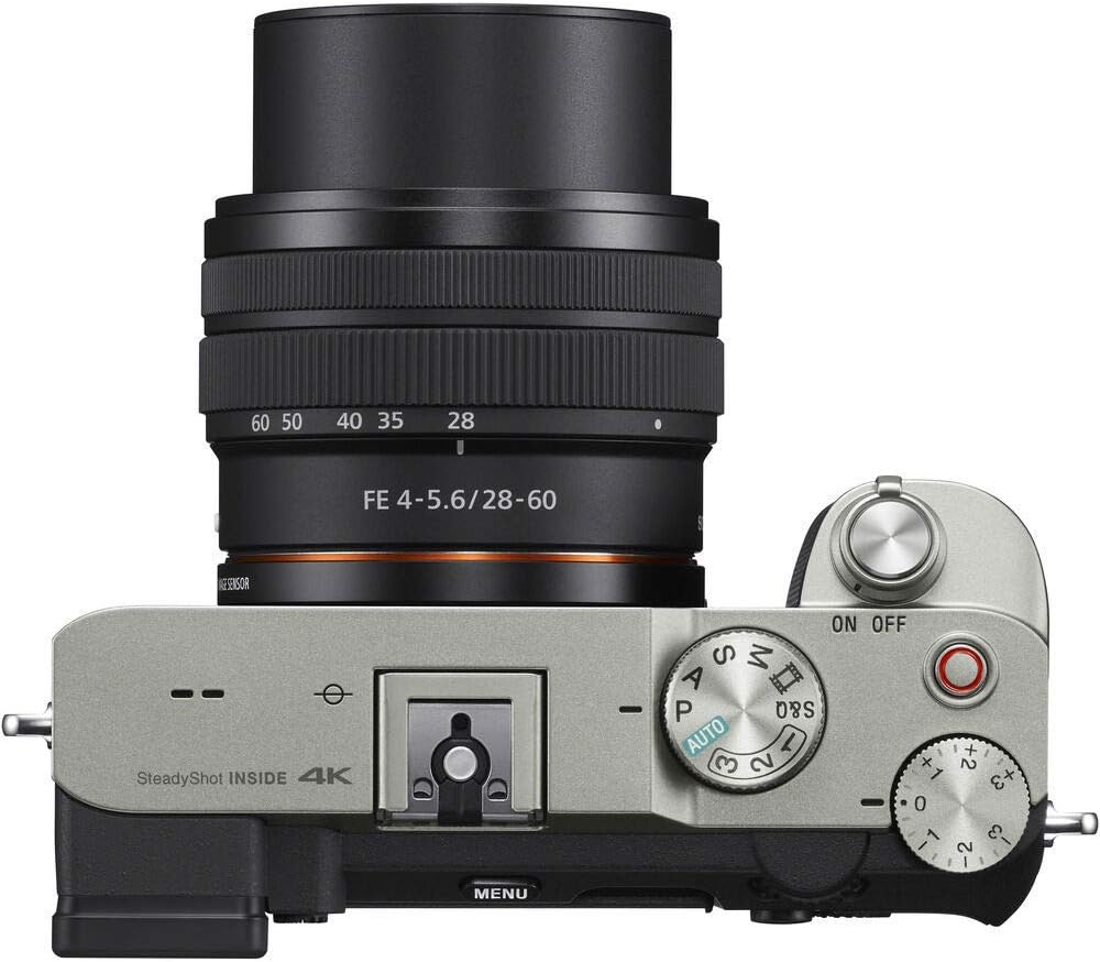 Sony Alpha a7C Mirrorless Digital Camera with 28-60mm Lens (Silver) ILCE7CL/S + 64GB Memory Card + 2 x NP-FZ-100 Battery + Corel Photo Software + Case + External Charger + Card Reader + More (Renewed)