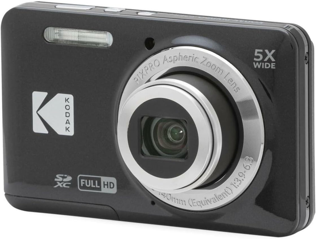 Kodak PIXPRO Friendly Zoom FZ55 Digital Camera (Black) Bundle with Camera Case, 32GB Class 10 UHS-I U1 SDHC Memory Card and USB 2.0 Card Reader (4 Items)