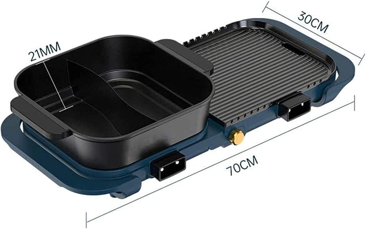 Electric BBQ Grill Indoor Electric Hot Pot Household Hot Pot Barbecue Integrated Pot Detachable Separate Hot Pot Roasting Pan Indoor Smokeless Healthy