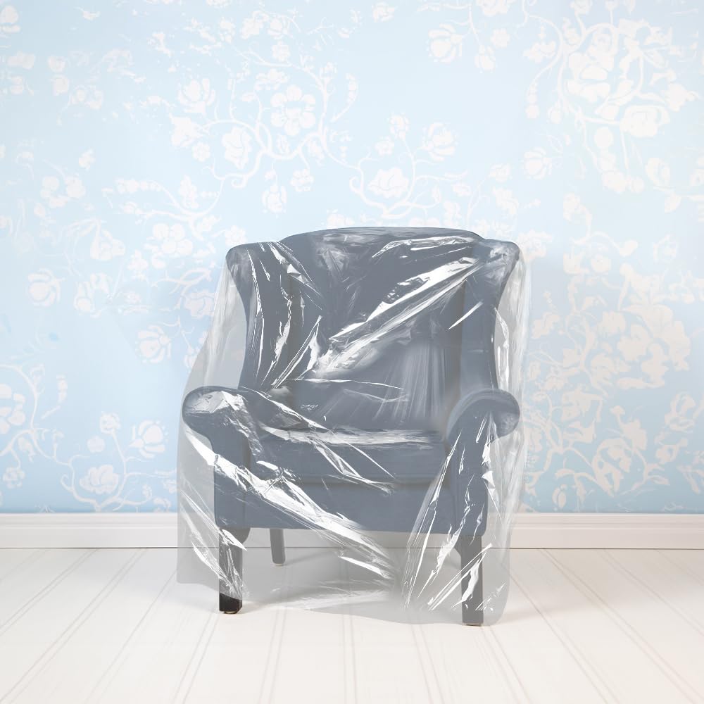Multipurpose Plastic Cover 2 MIL Heavy Duty Tear Resistant - 72' x 24' x 56' – Pack of 45 - Protect Furniture, Appliances, Pallets, Sports Equipment Plants and Garden Items and More!