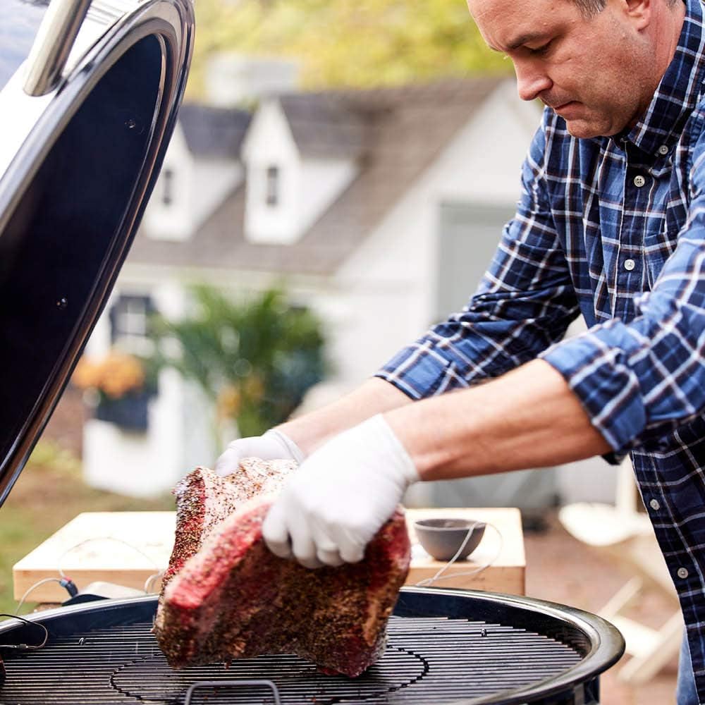 Weber Summit® Kamado S6 Charcoal Grilling Center, Black – Dual‑Walled Insulated Steel Kamado with 24' Cooking Area, Porcelain‑Enameled Kettle & One‑Touch Cleaning System