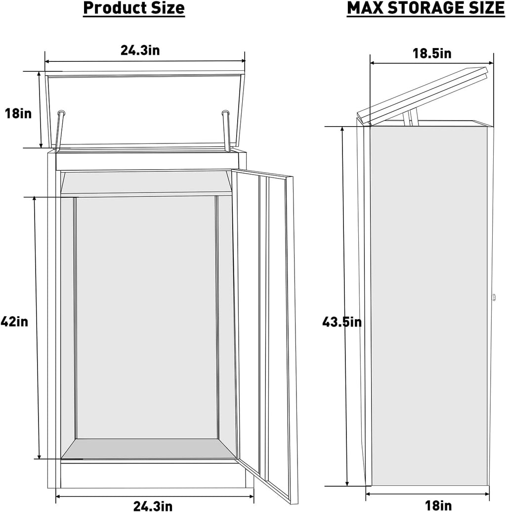 Package Delivery Boxes for Outside, Extra Large Parcel Drop Boxes with Secure Storage, Anti-Theft Galvanized Steel,Waterproof Package Delivery Box for Outdoor Porch