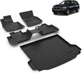 All Weather Car Floor Mats & Cargo Liner Set Fit for X3 (Only Fit Models with X3 Spare Tire) 2018-2024 Floor Liners Trunk Liner X3 Cargo Mat Accessories Black