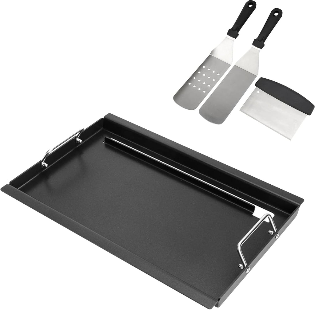 Full Size Griddle Insert with Spatula Set for Charbroil Performance 4 Burner 463352521 463365021 463354021 463365522, Flat Top Plate for Charbroil Grill Replacement Parts G426-0005-W1 G426-0004-W1