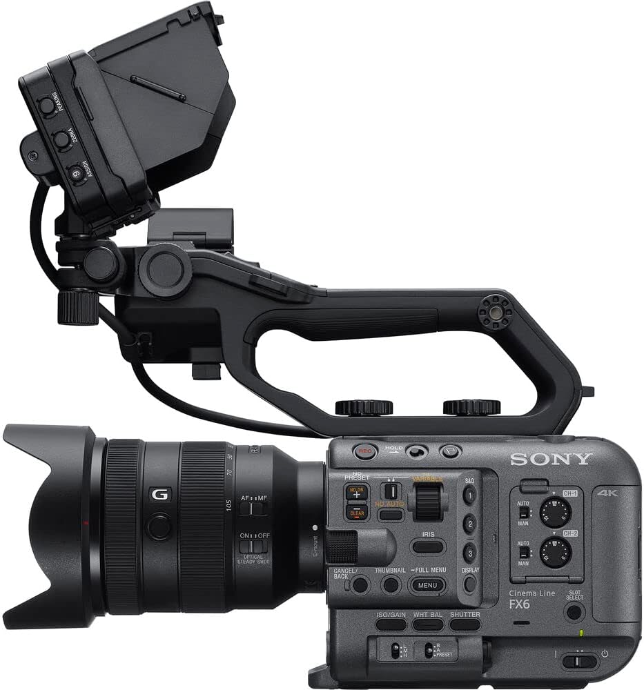 Sony FX6 Digital Cinema Camera Kit with 24-105mm Lens ILME-FX6VK, Sony FE 24-70mm Lens, 160GB Memory Card, BP-U35 Battery, Filter Kit, Color Filter Kit, Bag, Memory Card Wallet, and More