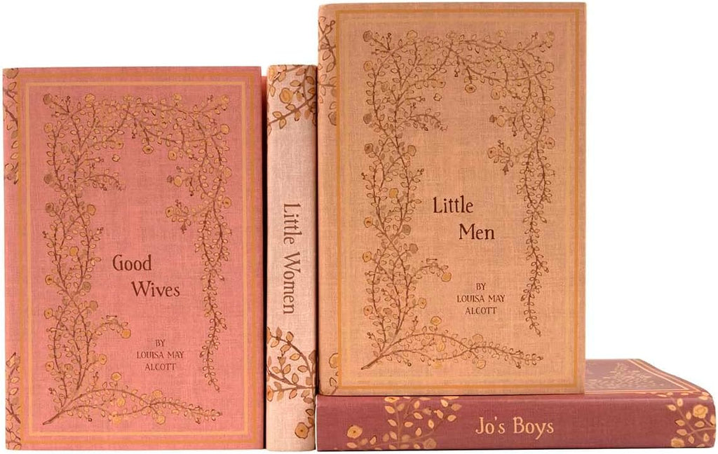 Little Women Book Set | 4-Volume Hardcover Book Set with Custom Designed Paper-Printed Book Covers | Author Louisa May Alcott