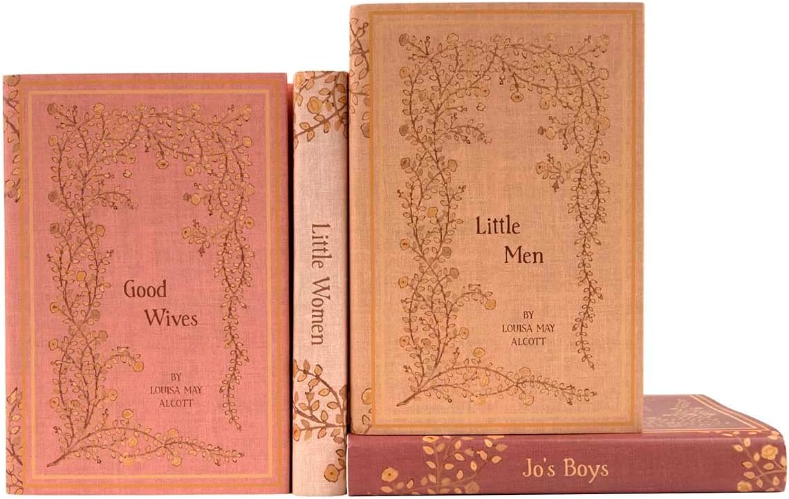 Little Women Book Set | 4-Volume Hardcover Book Set with Custom Designed Paper-Printed Book Covers | Author Louisa May Alcott