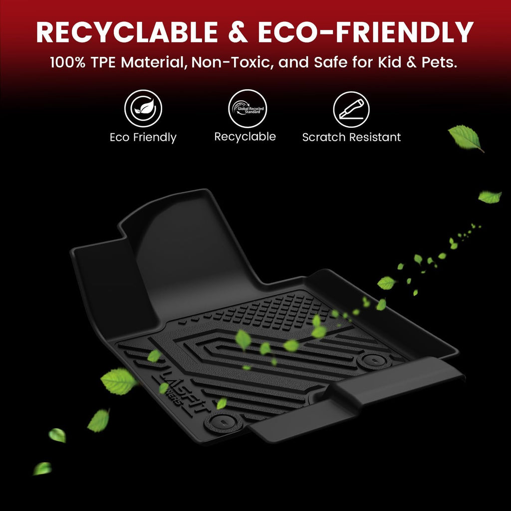 LASFIT Floor Mats for Subaru Crosstrek 2016-2017/XV Crosstrek 2013-2015/Impreza 2012-2016/WRX 2015-2021,Custom Fit TPE All Weather Floor Liners 1st & 2nd Row for Subaru Car Mats, Black