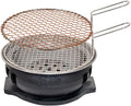 Portable BBQ Grill, Korean BBQ Grill Charcoal Cast Iron 5-10 People Indoor Outdoor Multicolor(H)