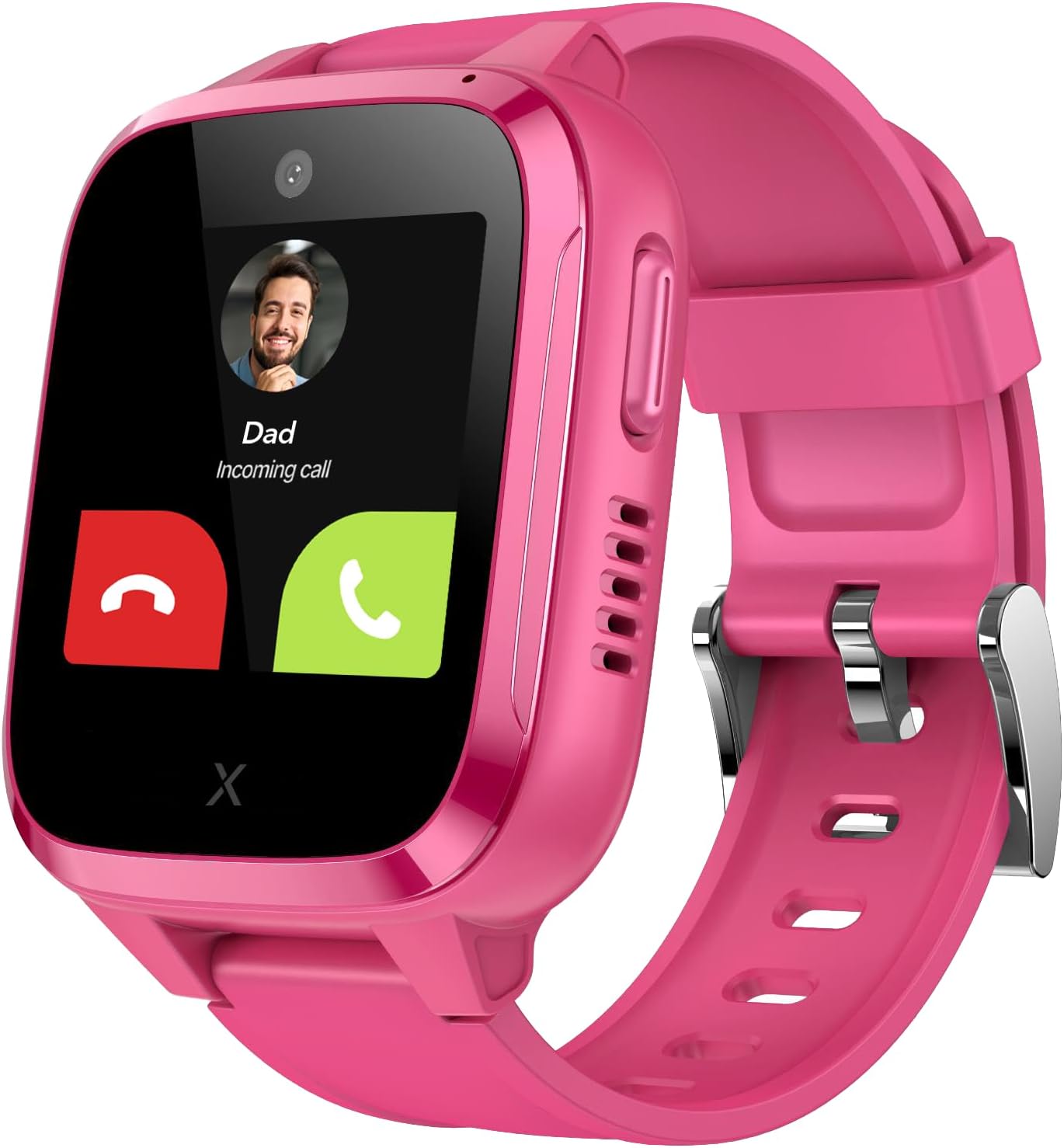 XPLORA Kidzi - Watch Phone for Children (4G) - Calls, Messages, Kids School Mode, SOS Function, GPS Location, Camera and Pedometer – (Subscription Required) (Kidzi on T-Mobile's Network, Pink)