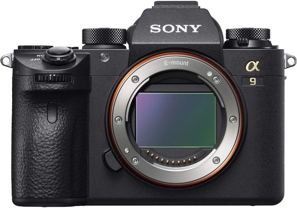 Sony Alpha a9 Mirrorless Digital Camera (Body Only) (ILCE9/B) + 64GB Memory Card + 2 x NP-FZ-100 Battery + Corel Photo Software + Case + External Charger + Card Reader + LED Light + More (Renewed)