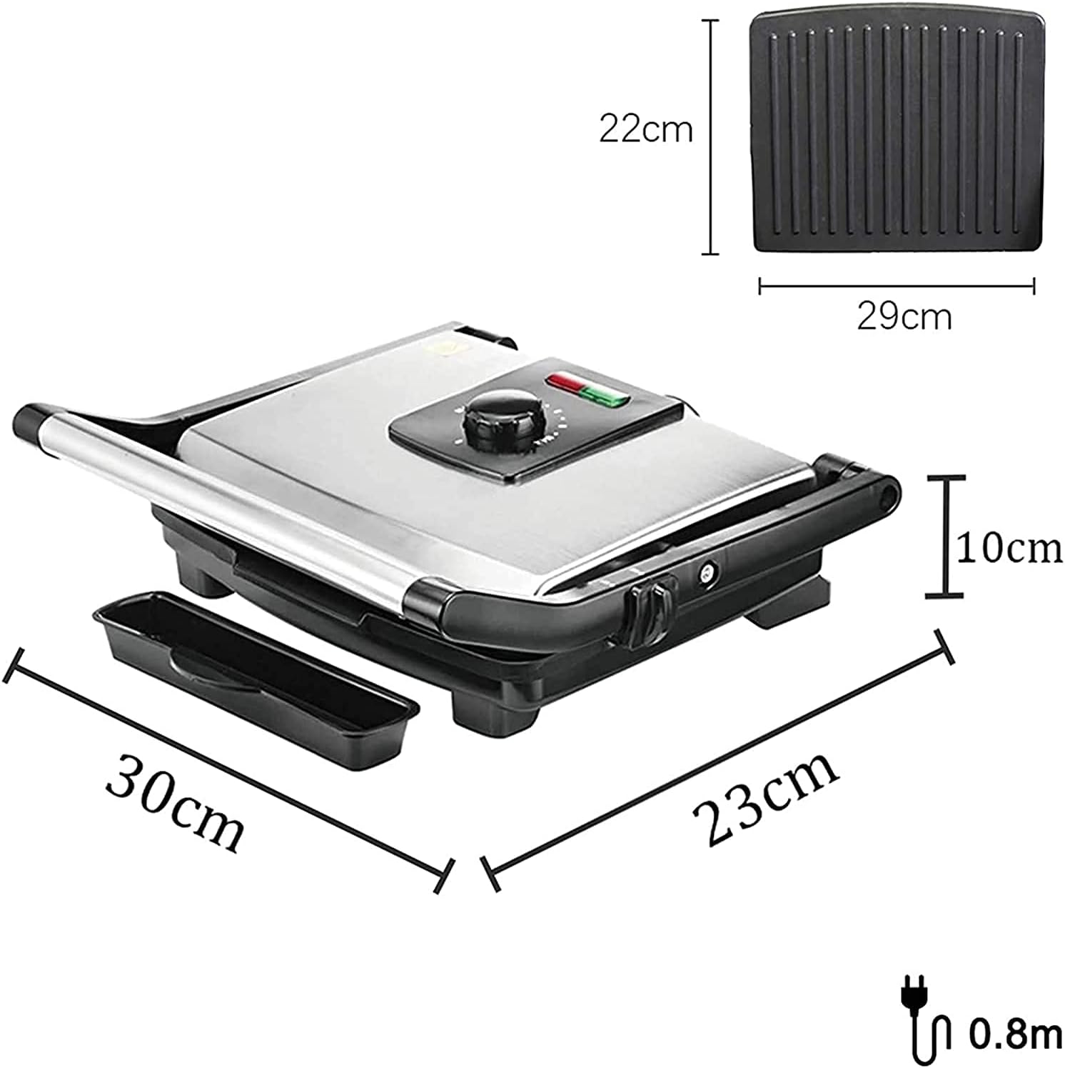 Indoor Grill Electric Grill Griddle Smokeless Grill, Portable Korean BBQ Grill with Turbo Smoke Extractor Technology, Non-Stick Removable Plates, Dishwasher-Safe, 2000W,House