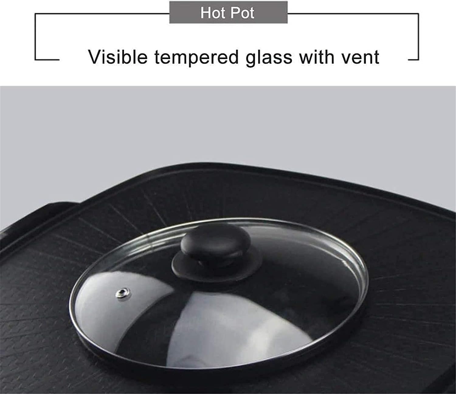 Electric Grill Indoor Household Electric Grill, Korean-Style Multifunctional Barbecue Pot Electric Hot Pot Hot Pot, Integrated Cookware, Non-Smoke Smokeless Grill Electric Grill,Portable Nonstick Grid