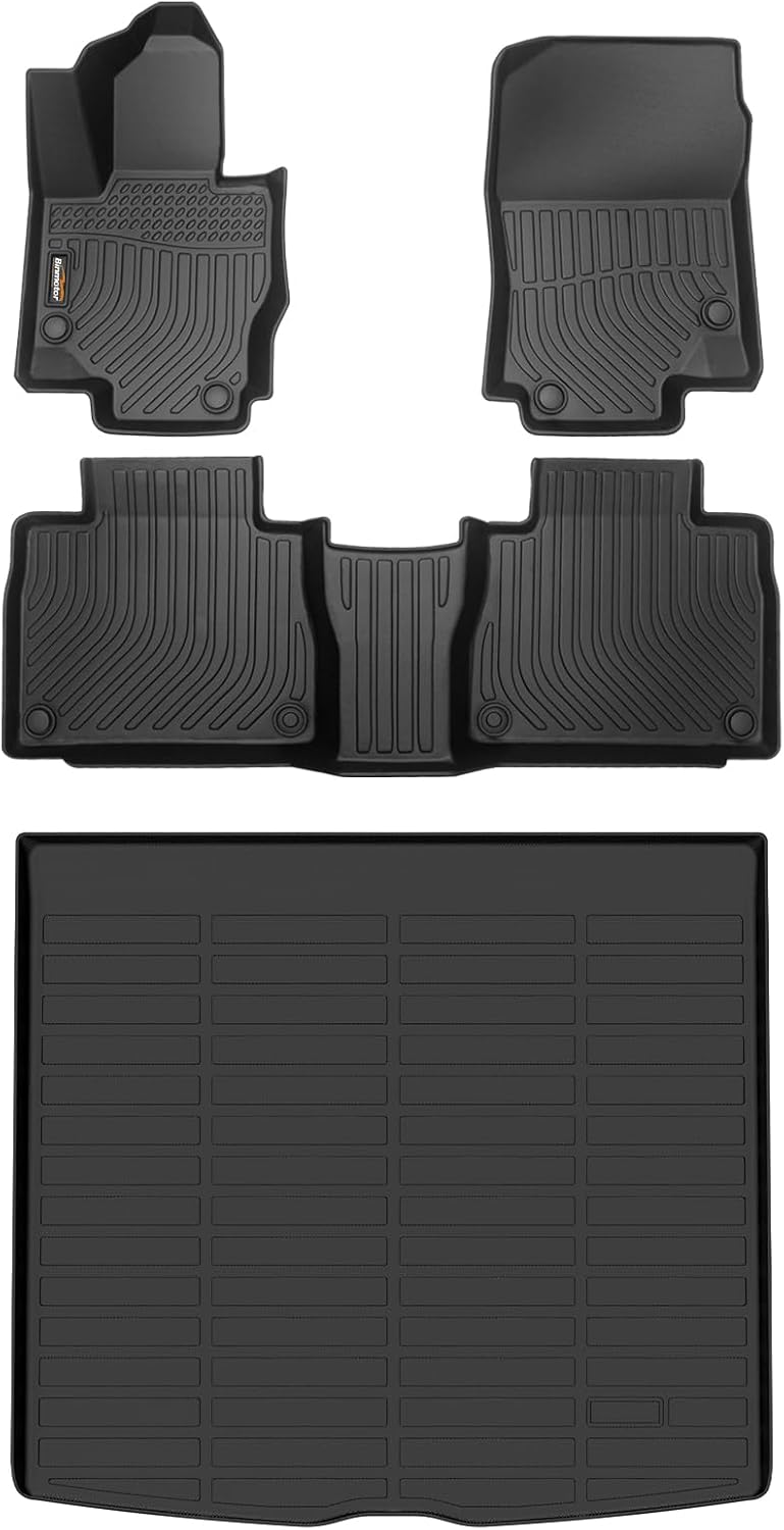 Binmotor-All Weather Car Floor Mats for Mercedes Benz GLE 2020-2026 (No for Coupe/AMG), for GLE350/GLE450, TPE Floor Liners Car Mats for Mercedes Benz GLE Cargo Trunk Mat Accessories