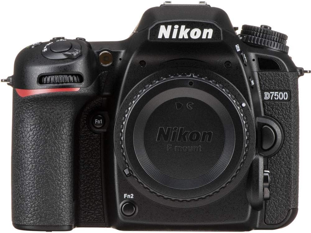 Nikon D7500 DSLR Camera - Bundle - (Body Only) (1581) + 2X EN-EL15 Battery + 2X SanDisk 64GB Card + Case + 12 Inch Flexible Tripod + Deluxe Cleaning Set + HDMI Cable + Hand Strap + More