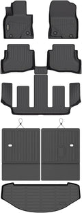 GINOWY-Floor Mats & Cargo Liner Set for Mazda CX9 2020-2023, 6 Passenger (Without Center Console), Bucket Seat, All Weather Car Floor Mats Cargo Trunk Mat Waterproof for Mazda CX-9 Accessories