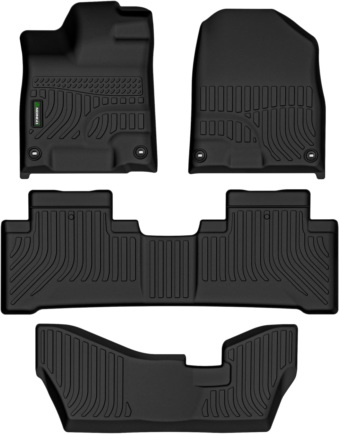 ANBINGO® Floor Mats for Acura MDX 2014-2020 (Only 7 Seat, No Hybrid) All Weather MDX Car Liner Protection TPE MDX Accessories, Black