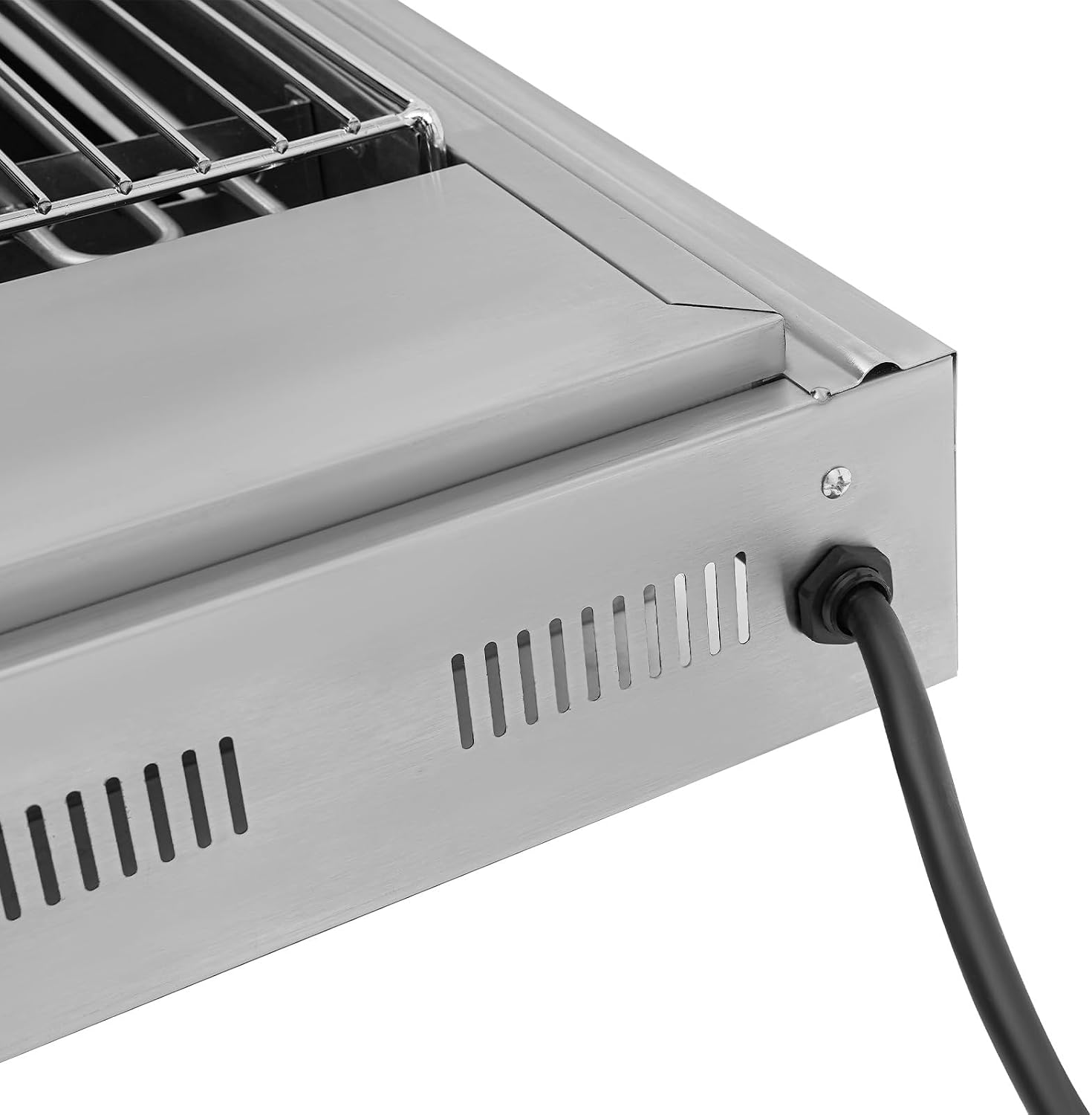 DYRABREST Electric Portable BBQ Grill 3000W Dual-Head Temperature Control Stainless Steel Griller with Large 31.6x20.5 Inch Cooking Surface, 110V Outdoor Grill for Steak, Chicken, Vegetables (Silver)