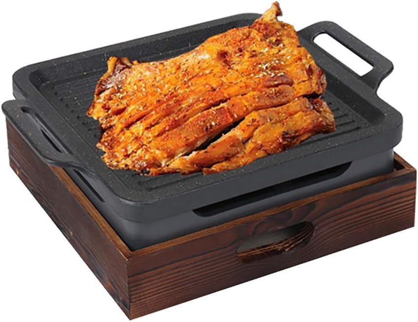 BBQ Barbeque Barbecue Grill,Multifunctional Roasting Furnace,Korean Alcohol Barbecue Grill,Indoor and Outdoor,3 Size (Size : 30.5cm30.5cm)