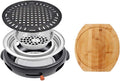 BBQ Barbeque Barbecue Grill,Cast Iron Charcoal Grill,Charcoal Household Barbecue Pot,Commercial Korean Barbecue Grill,8 Styles (Color : B)