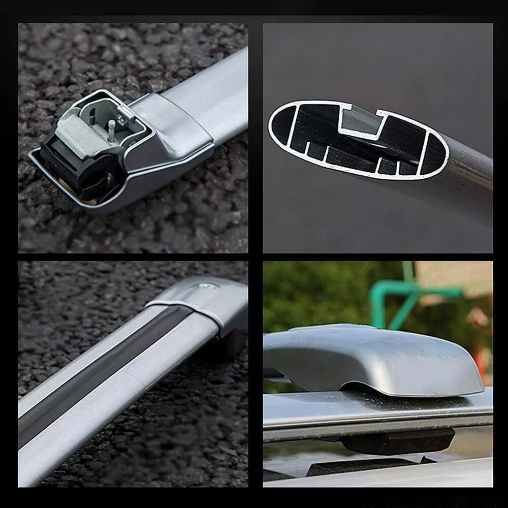 Lockable Roof Rack Cross Bars Compatible with Hyundai Venue 2022 2023 2024 2025 SEL Limited Luggage Cargo Carrier Anti-Theft Metal Roof Rack Cross Rails Silver
