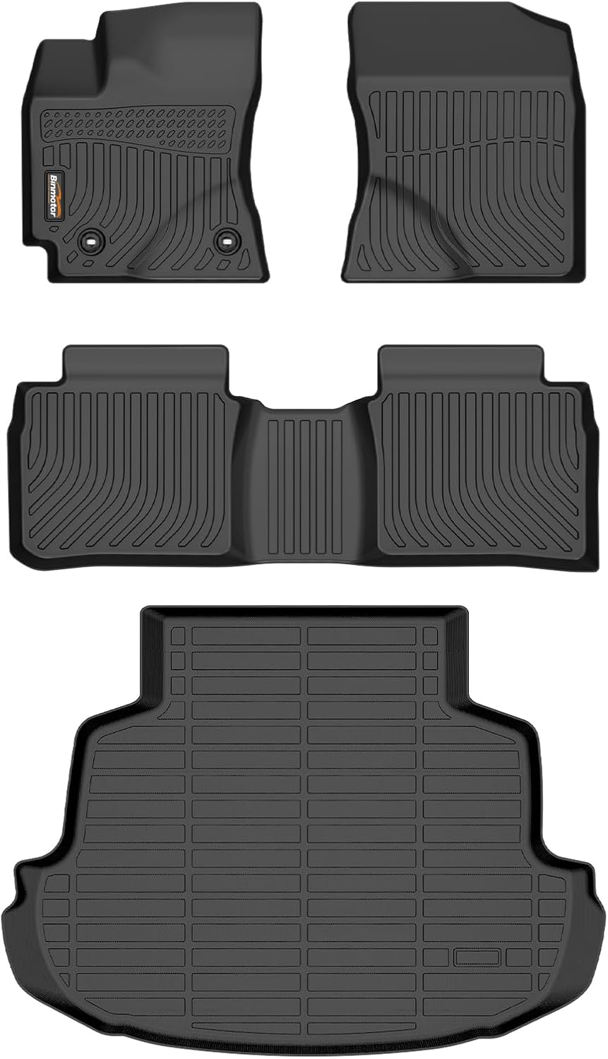 Binmotor-Floor Mats & Cargo Liner Set for Toyota Corolla 2014-2019(Only Sedan), Corolla Cargo Mat Trunk Mat, TPE All Weather Car Floor Mat for Toyota Corolla Trunk Liner Floor Liners Accrssories Mats